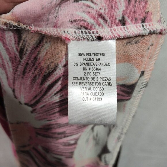Studio I Tank Swing Shift Dress Women Size 10 Orange Pink Brown Floral Sleeveles - Picture 6 of 7